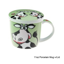 Tasse en porcelaine de 11 oz avec couvercle (style # 3026)